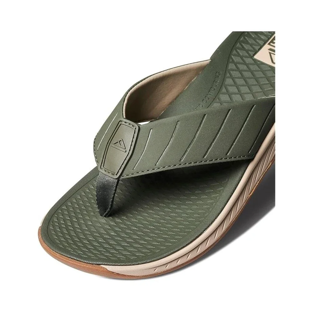 Reef The Deckhand CJ5728 Flip Flop Sandals Men's 8 Olive Water Friendly DAB130